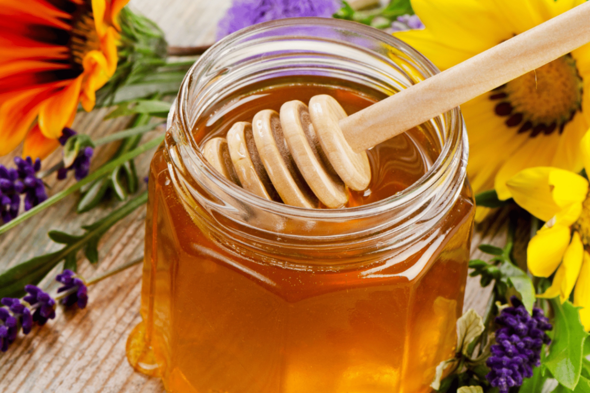 open jar of honey