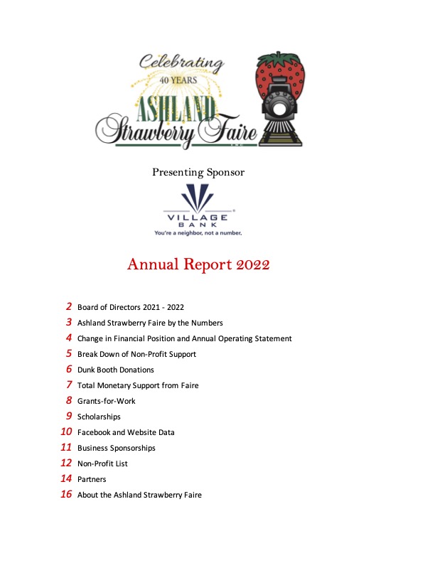 Title Page of the Annual Report