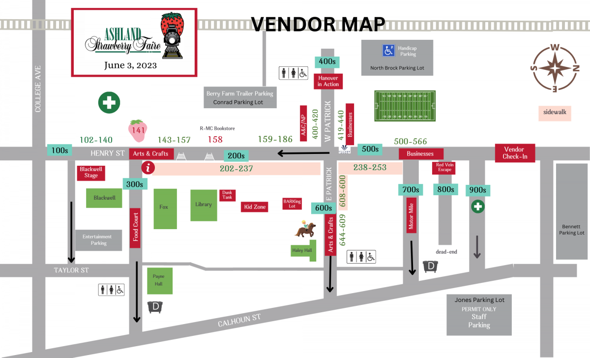 Vendor Map Ashland Strawberry Faire